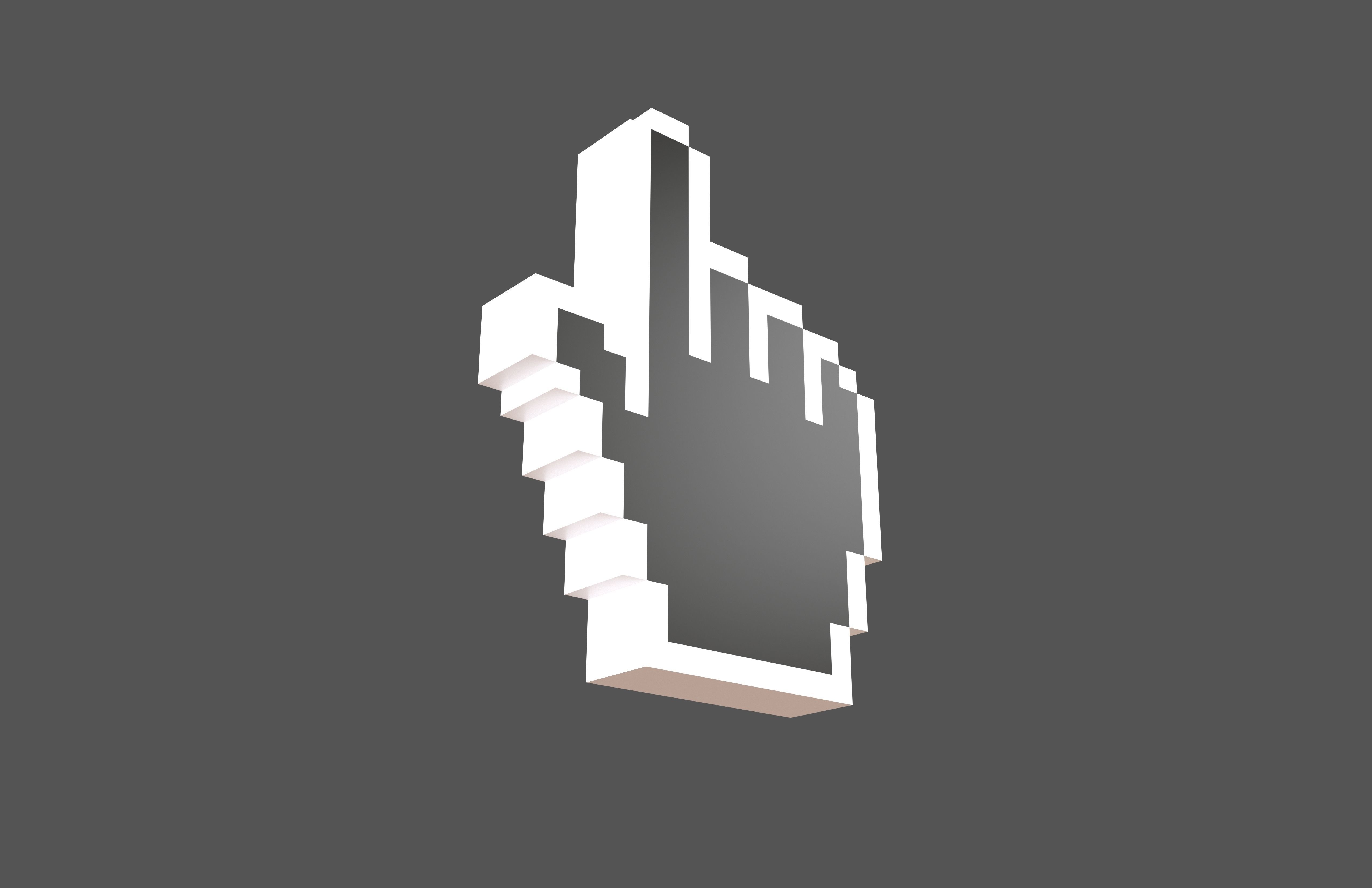 Mouse Mano Cursor V1 002 Low-poly 3D model_3