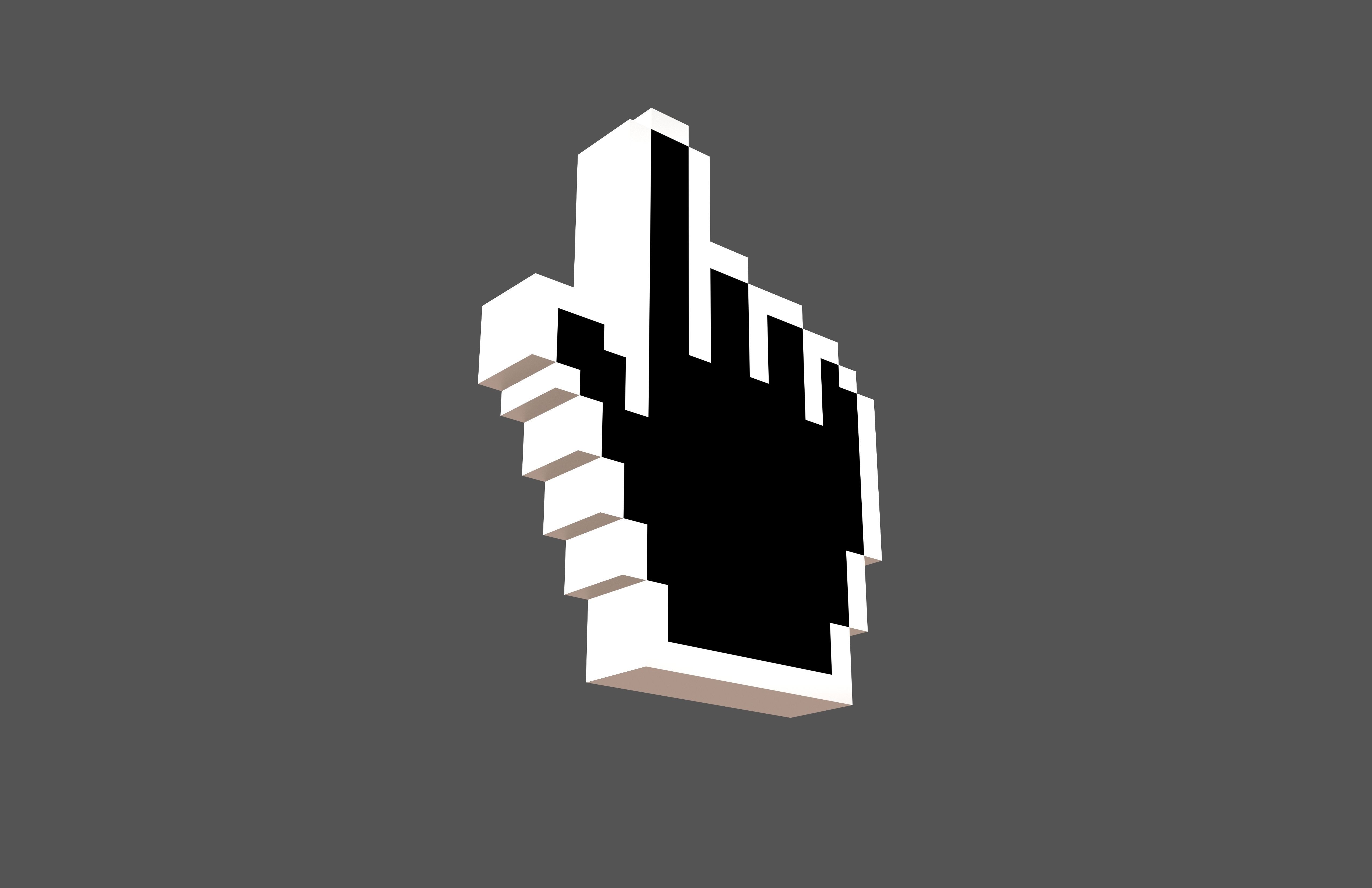 Mouse Mano Cursor V1 004 Low-poly 3D model_3