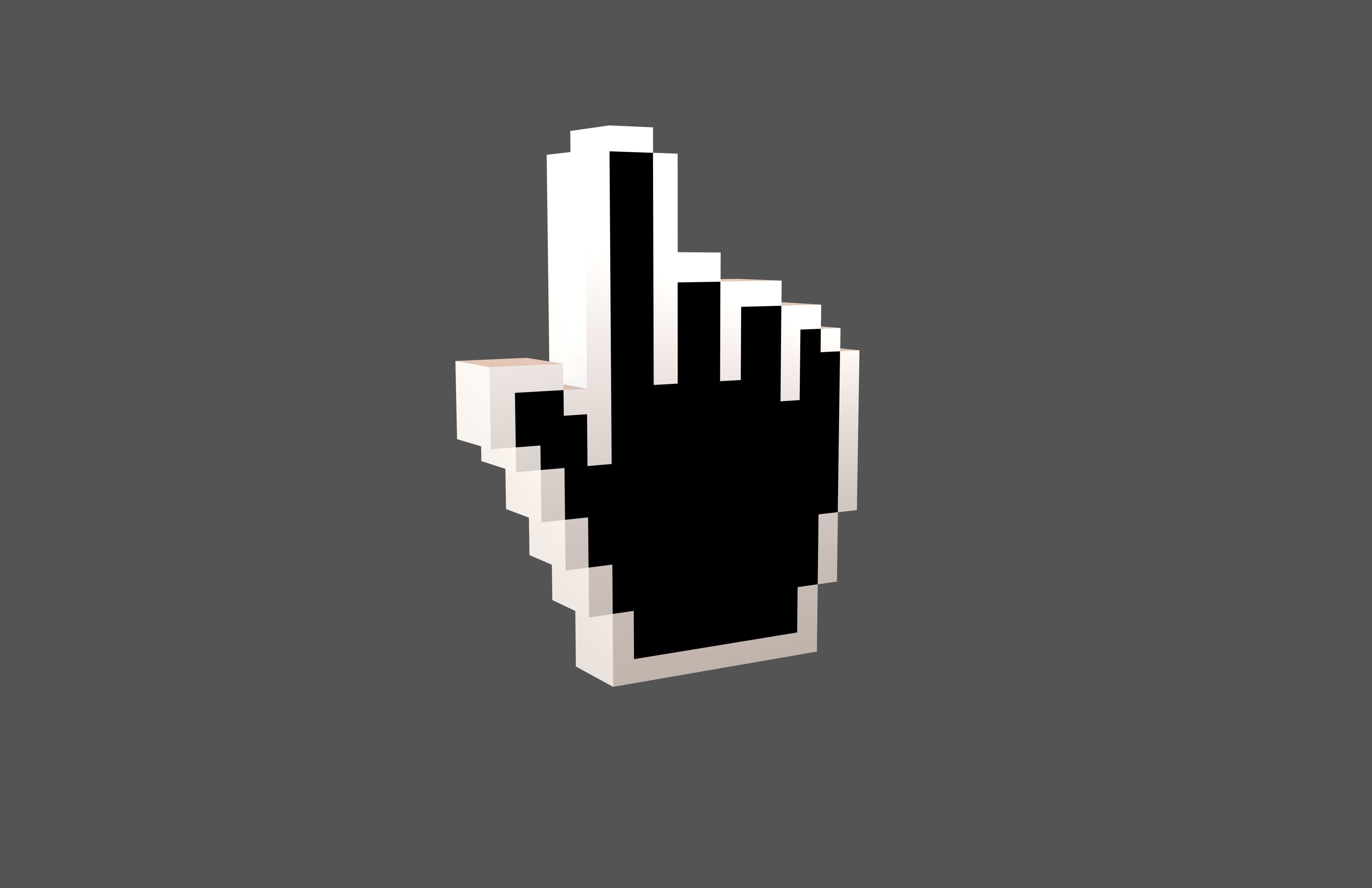 Mouse Mano Cursor V1 004 Low-poly 3D model_1