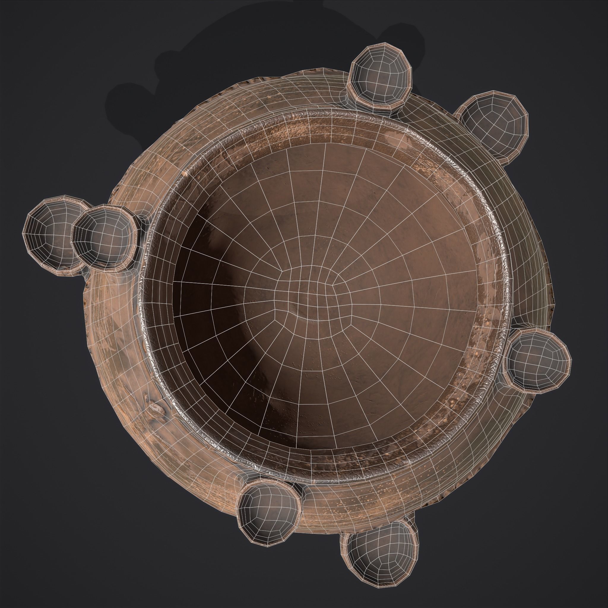 Ancient Pottery Low-poly 3D model_21