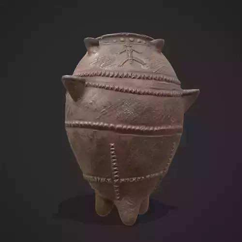 Ancient Pottery Low-poly 3D model