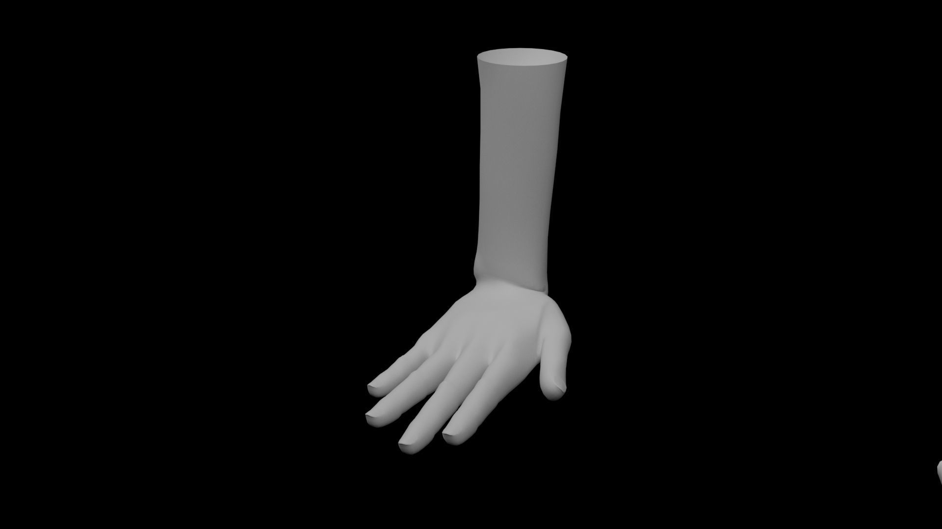 5 Hand Poses 3D model_8
