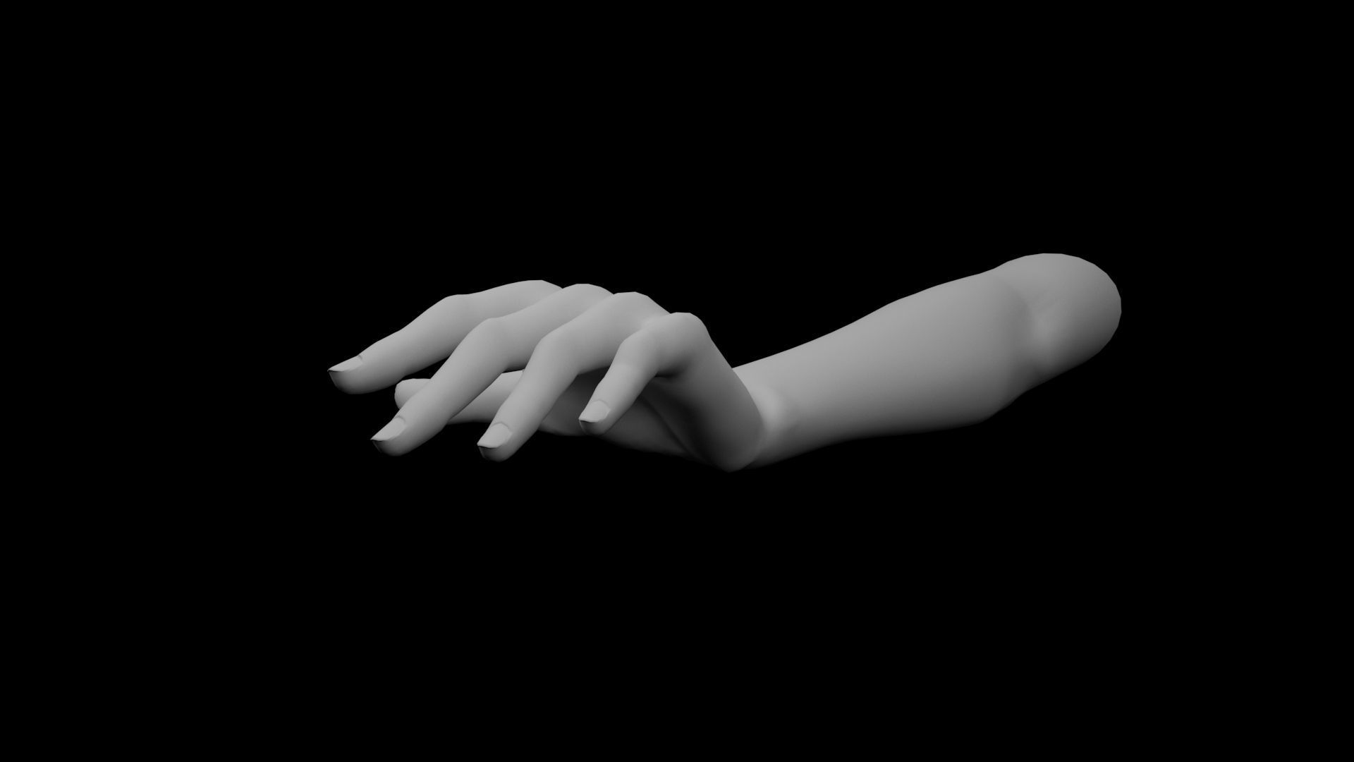 5 Hand Poses 3D model_5