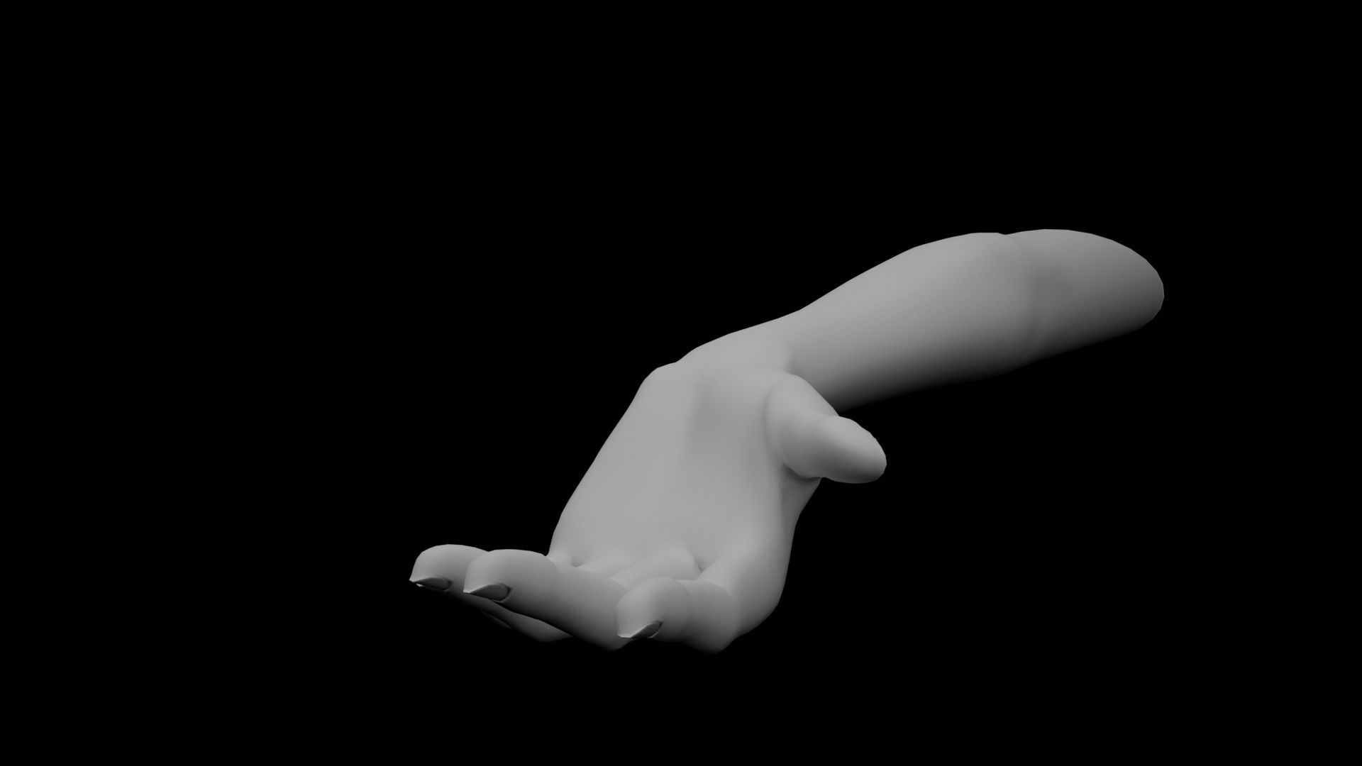 5 Hand Poses 3D model_7