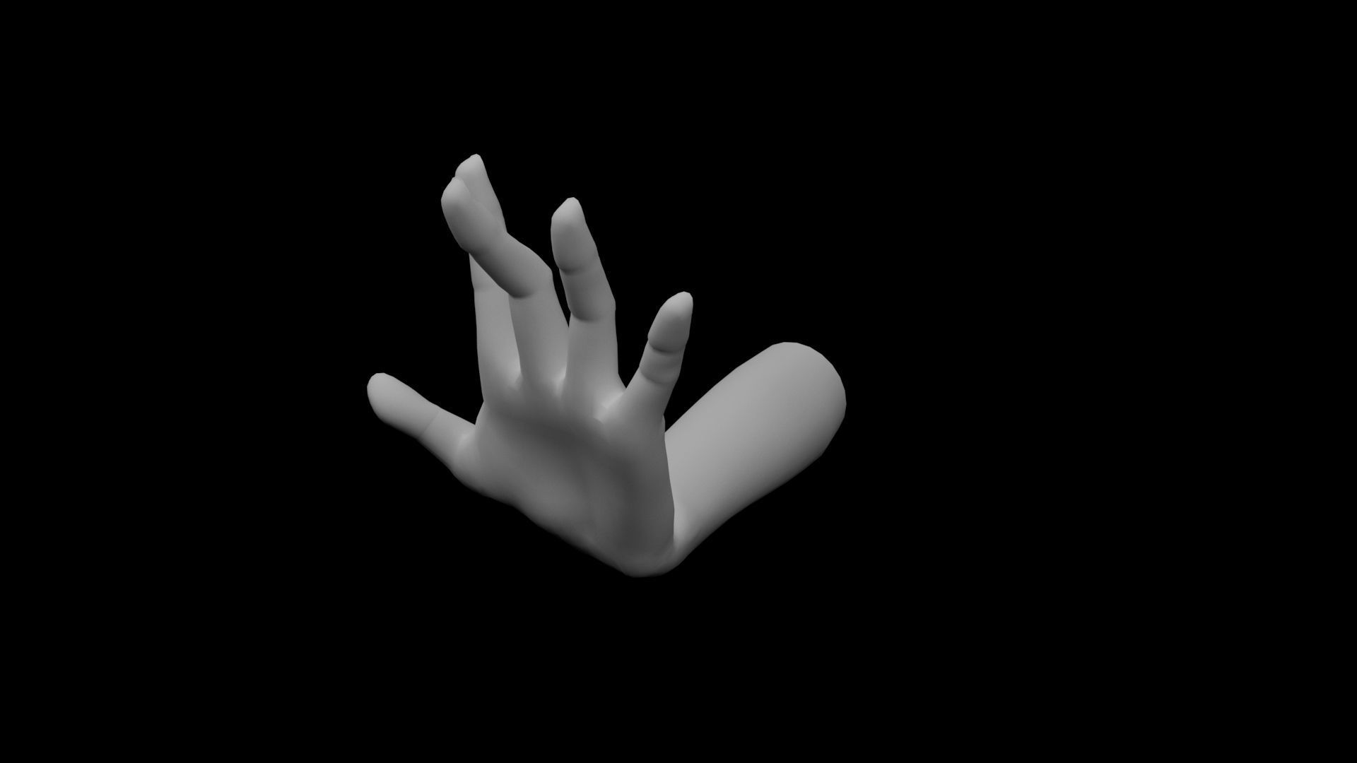 5 Hand Poses 3D model_9