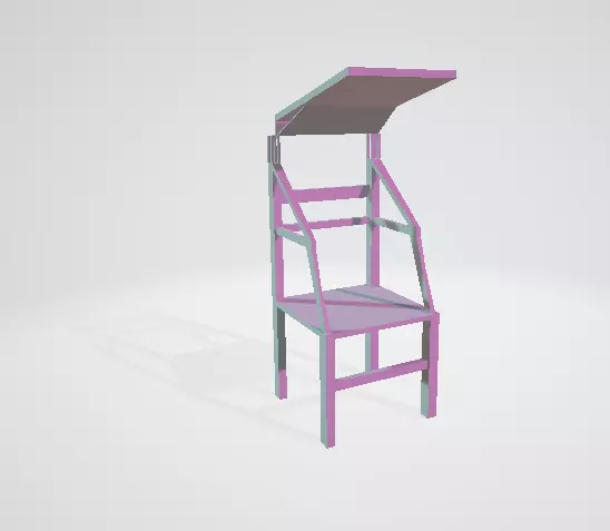 Chara chair with canopy 3D model