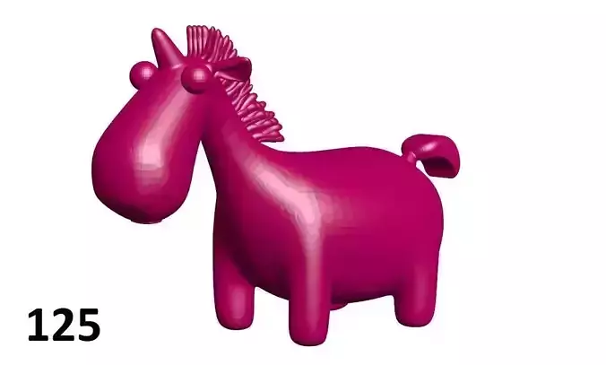 P-125 toy horse with number