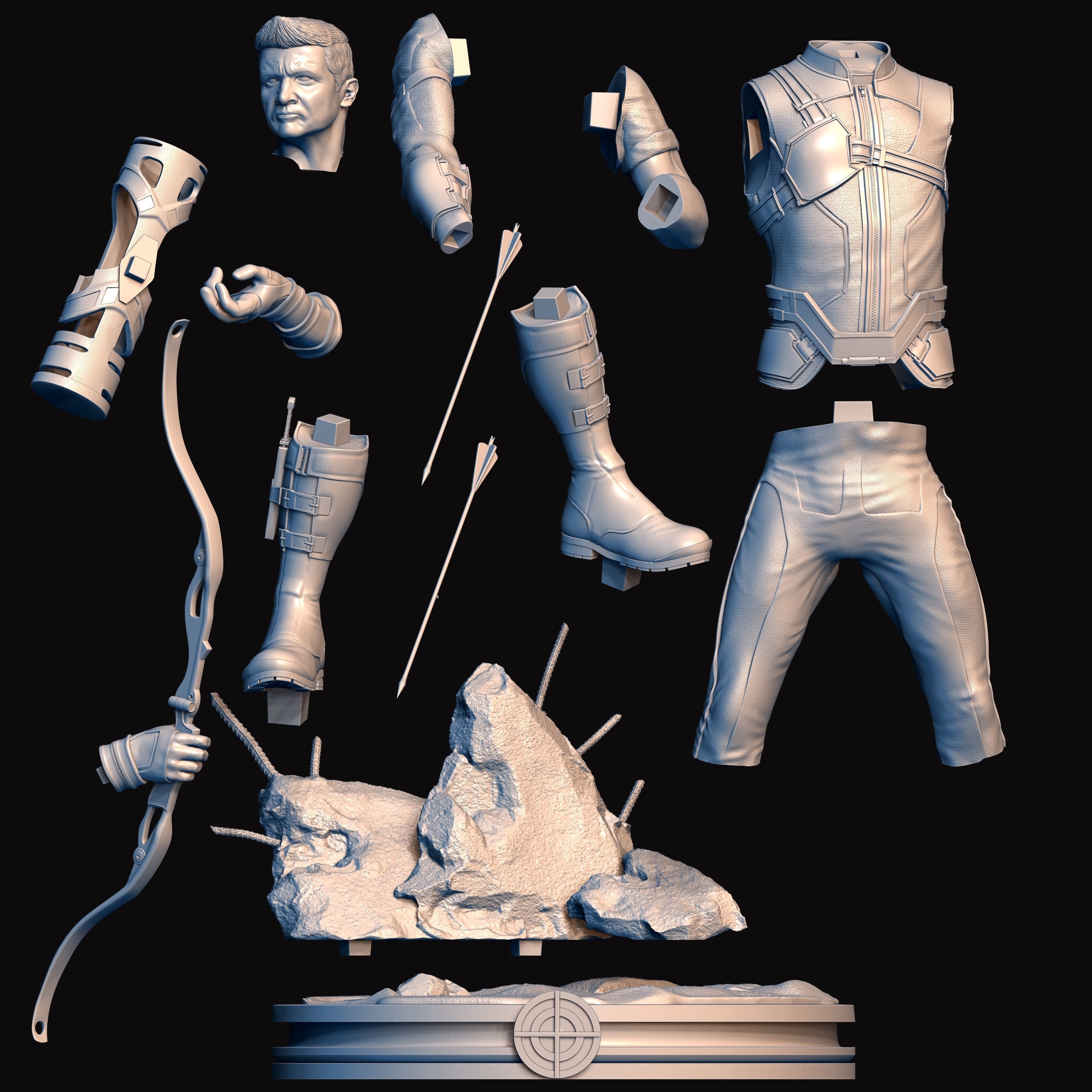 Hawkeye Barton  3D print model_2
