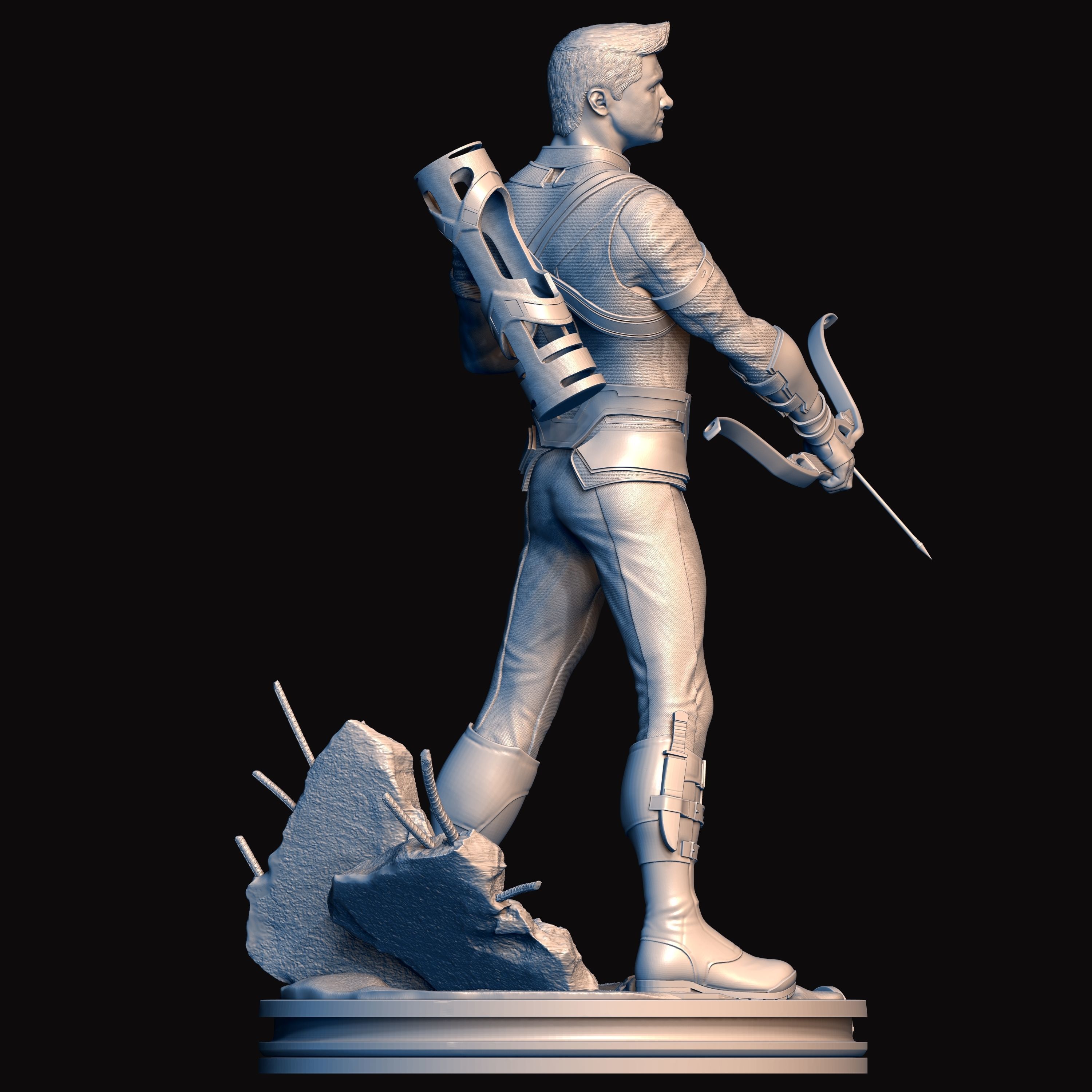 Hawkeye Barton  3D print model_3