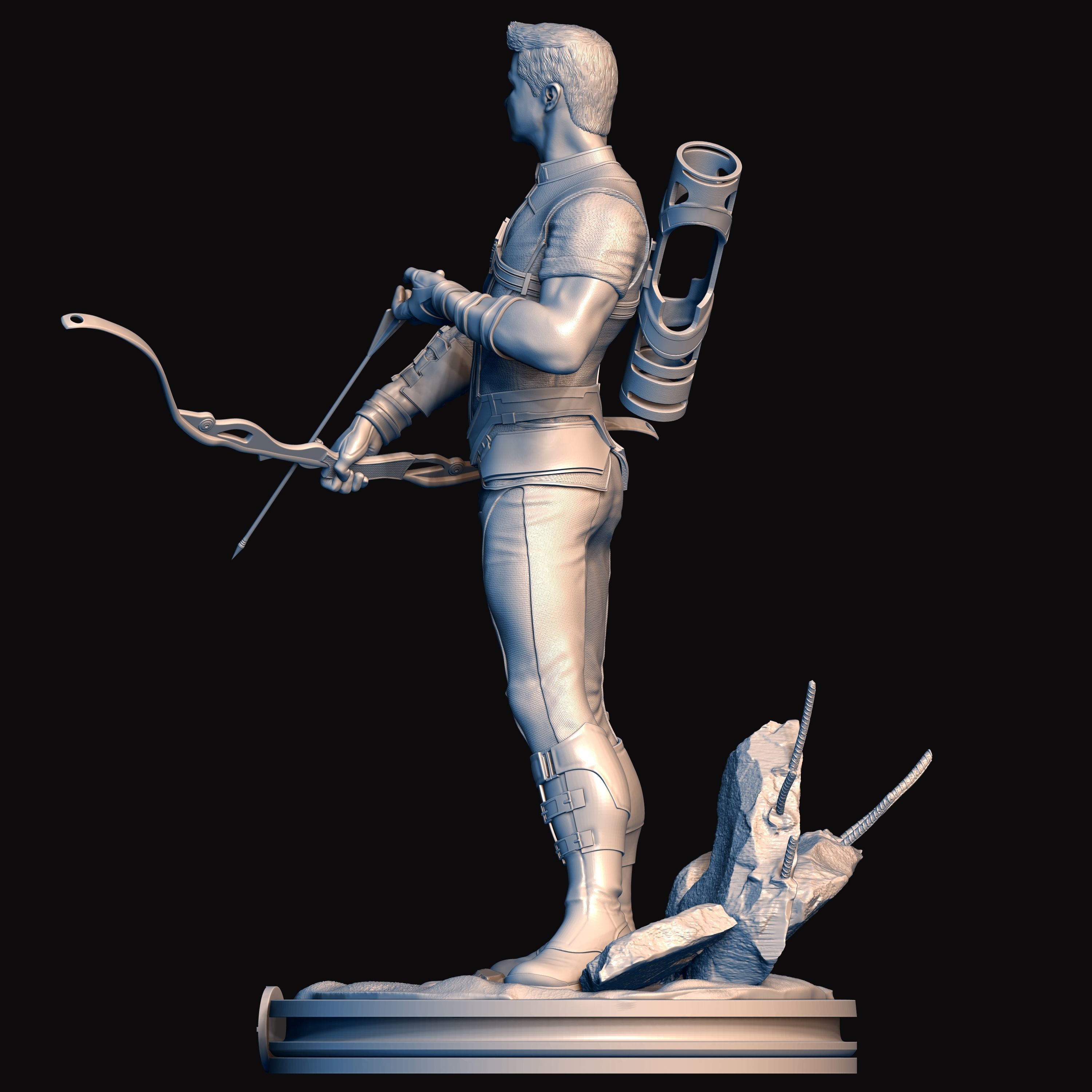 Hawkeye Barton  3D print model_6
