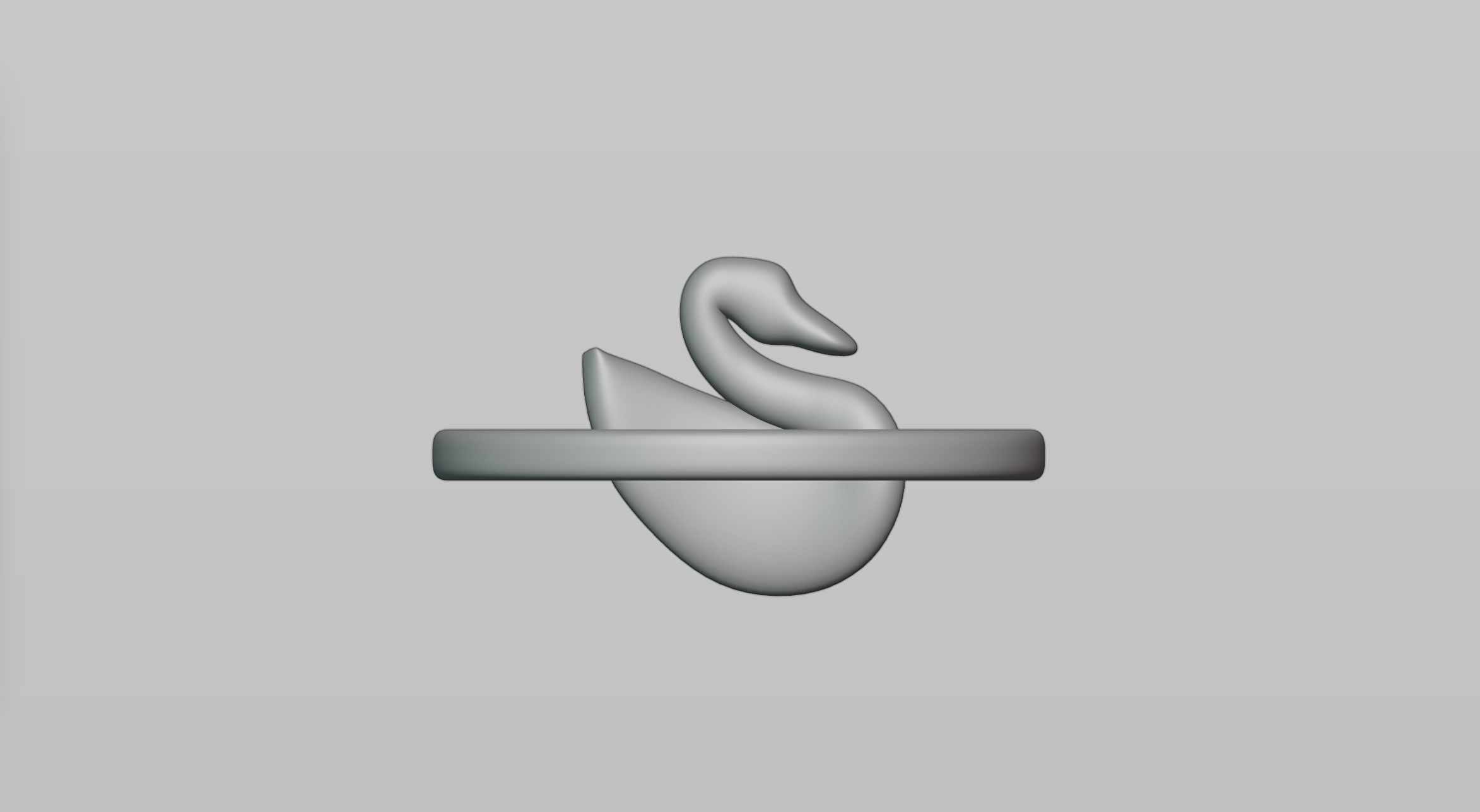 Swan ring 3D model_4