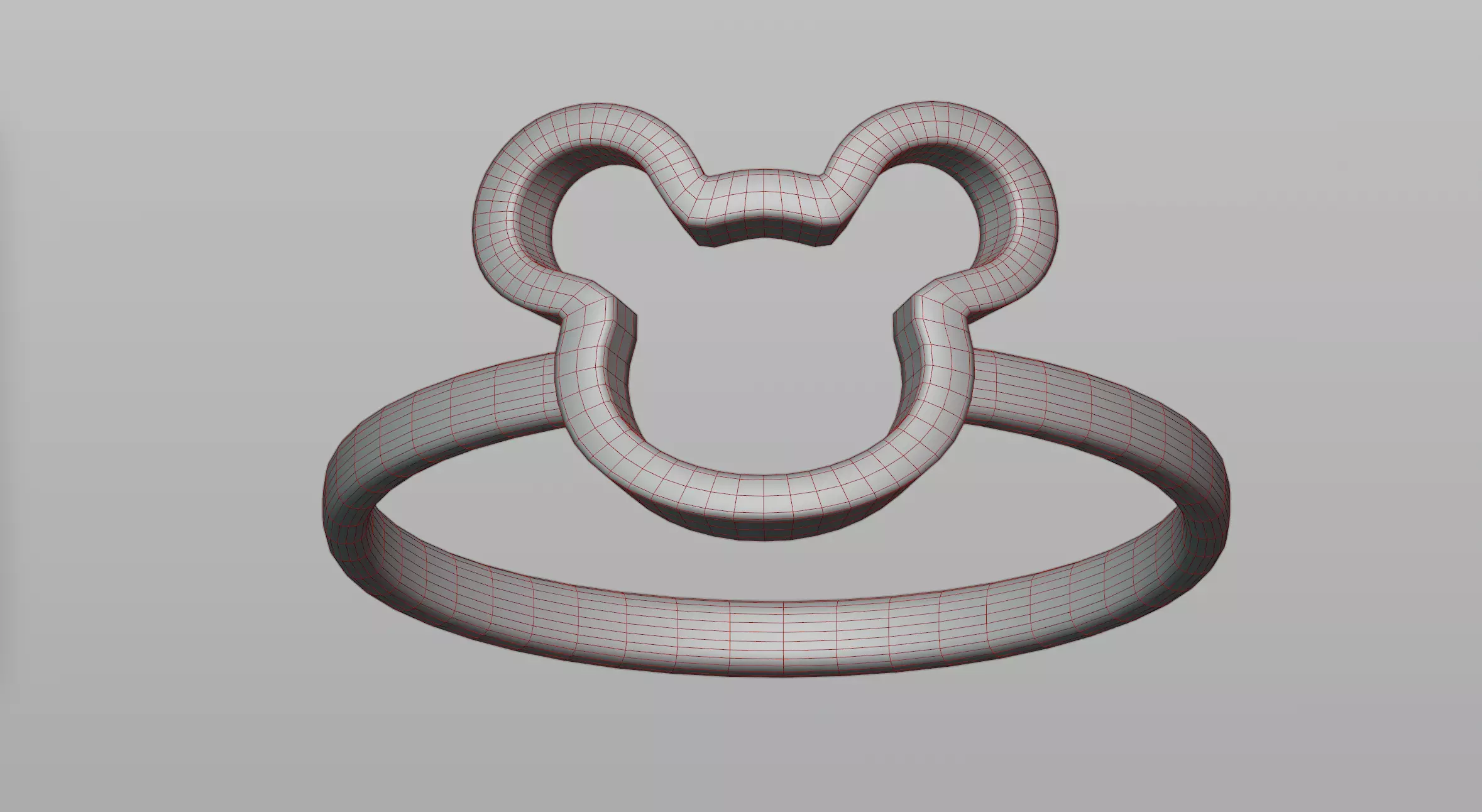 Panda ring 3D model_0