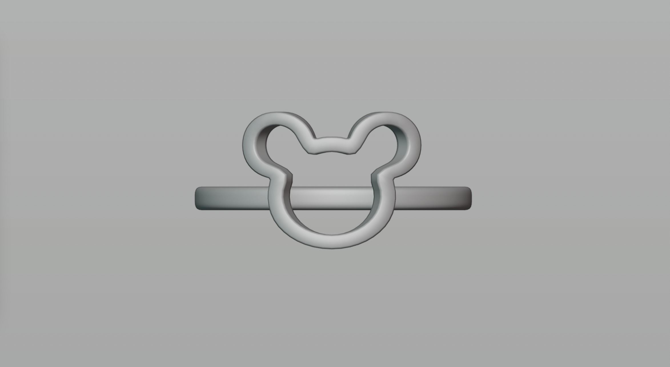 Panda ring 3D model_2