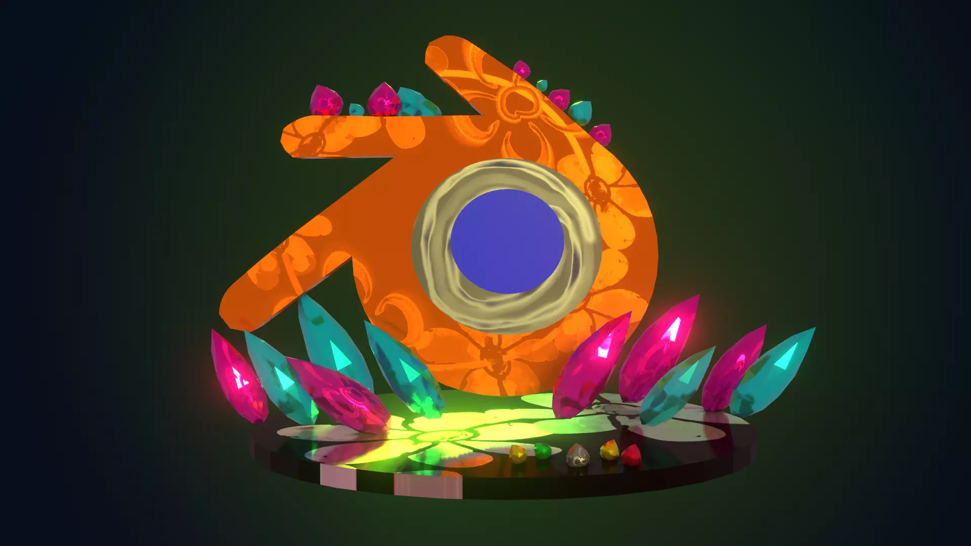 blender logo Low-poly 3D model