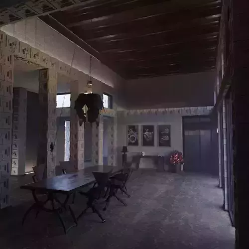 Cyberpunk Dystopian House Interior - High Detail 3D model