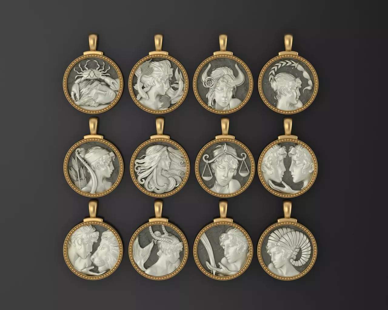 Horoscope Zodiac sign  3D Model Collection_0