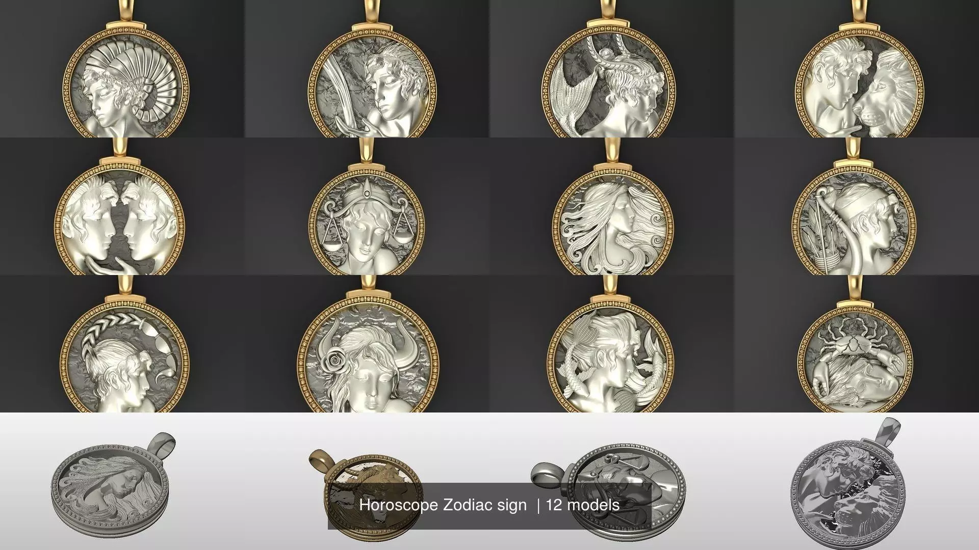 Horoscope Zodiac sign  3D Model Collection_1