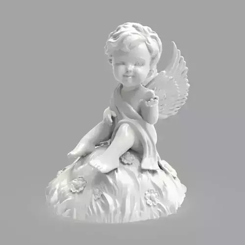 Angel in the field 3D print model