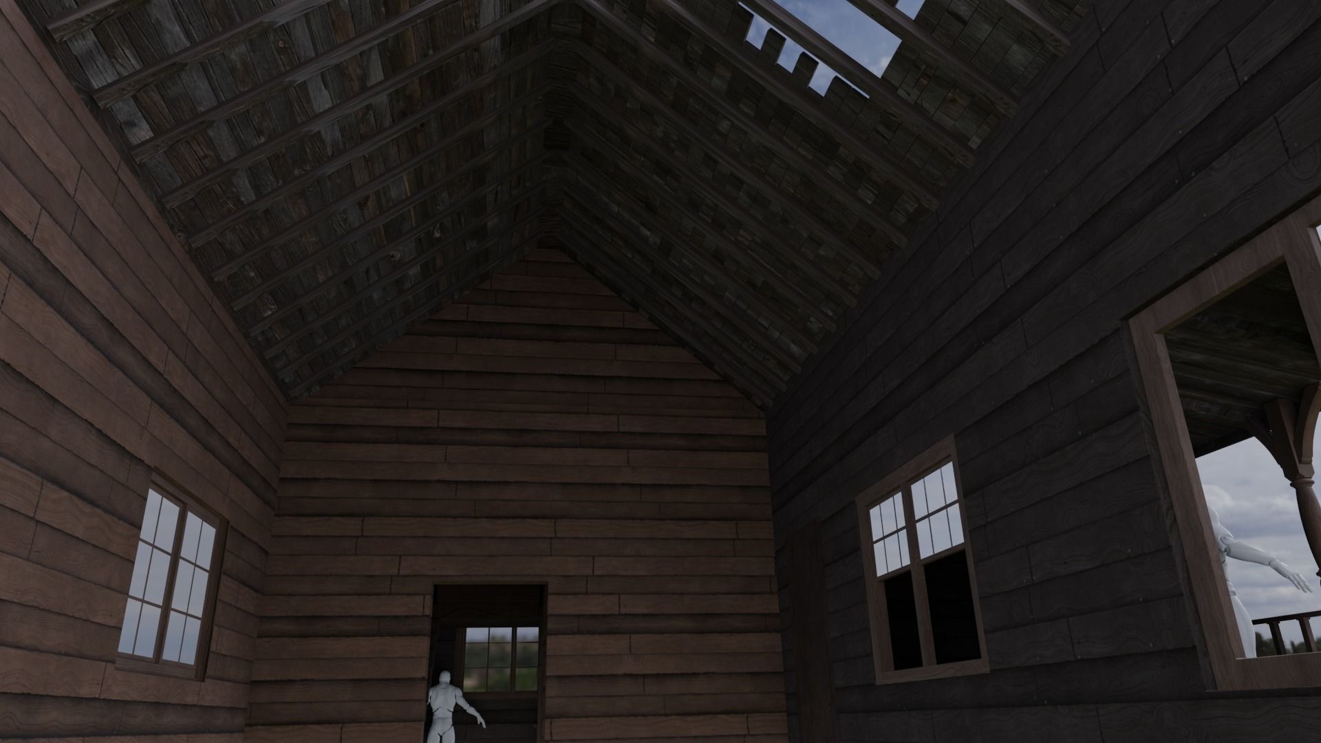 wood cabin 3D model_9