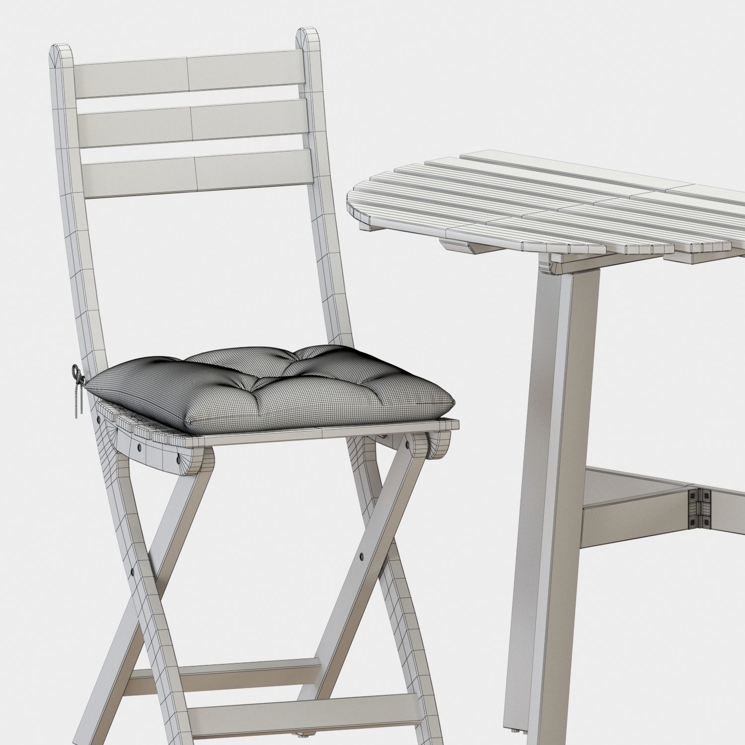 ASKHOLMEN Table And Chairs Set 3 3D model_6