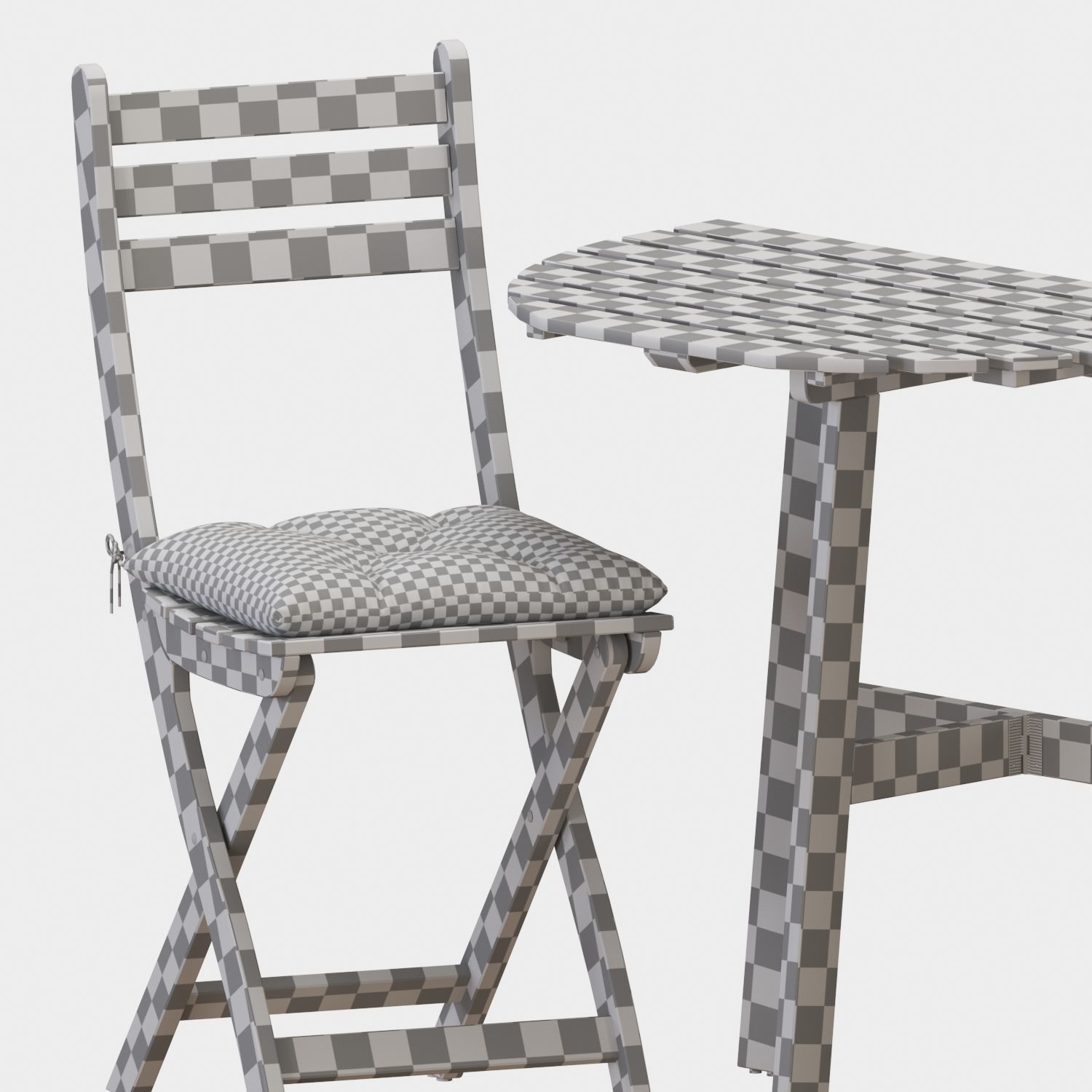 ASKHOLMEN Table And Chairs Set 3 3D model_7