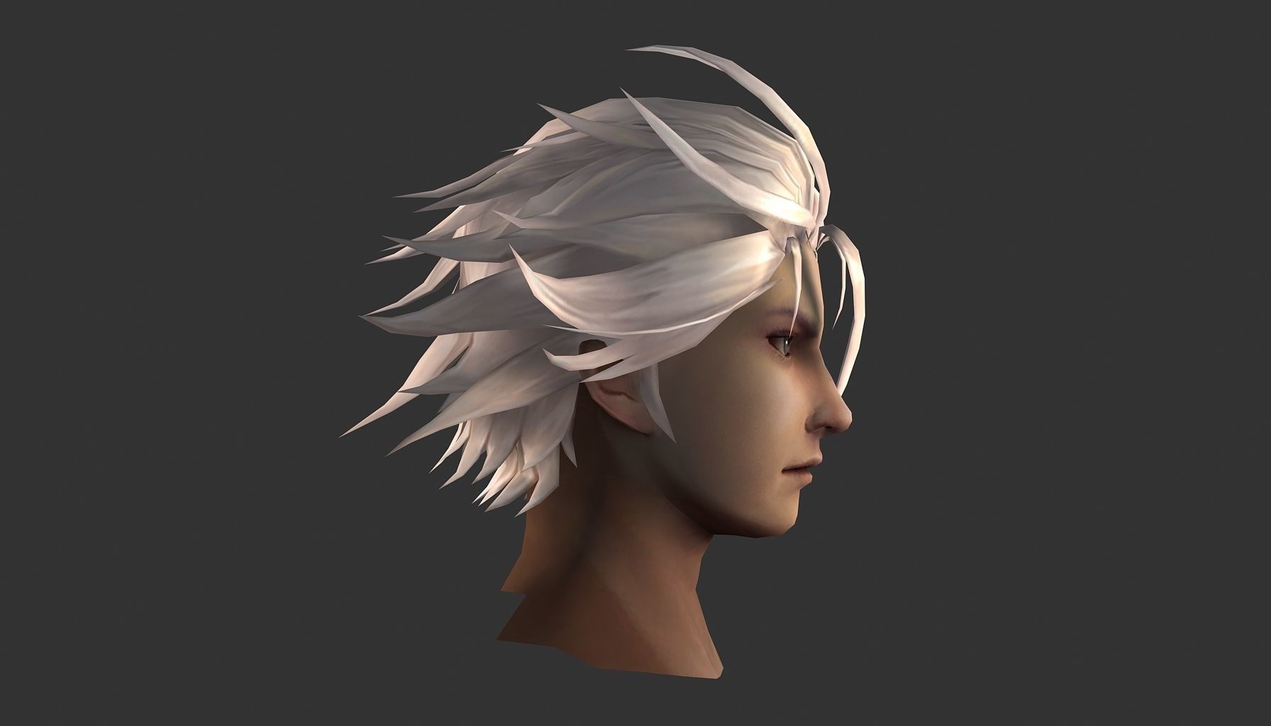 man hair style 05 Low-poly 3D model_5