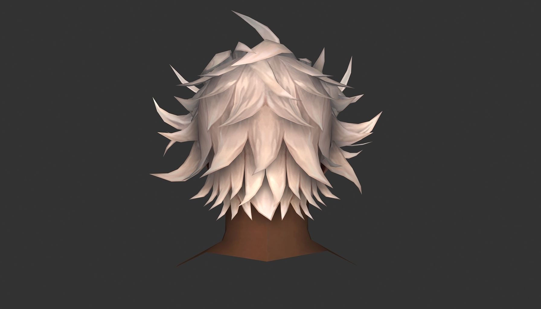 man hair style 05 Low-poly 3D model_4