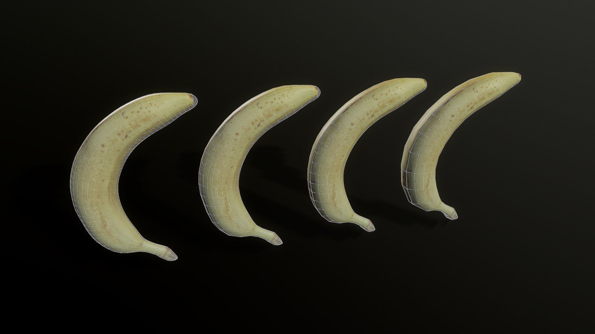 3D Scan Ripe Banana Low-poly 3D model_5