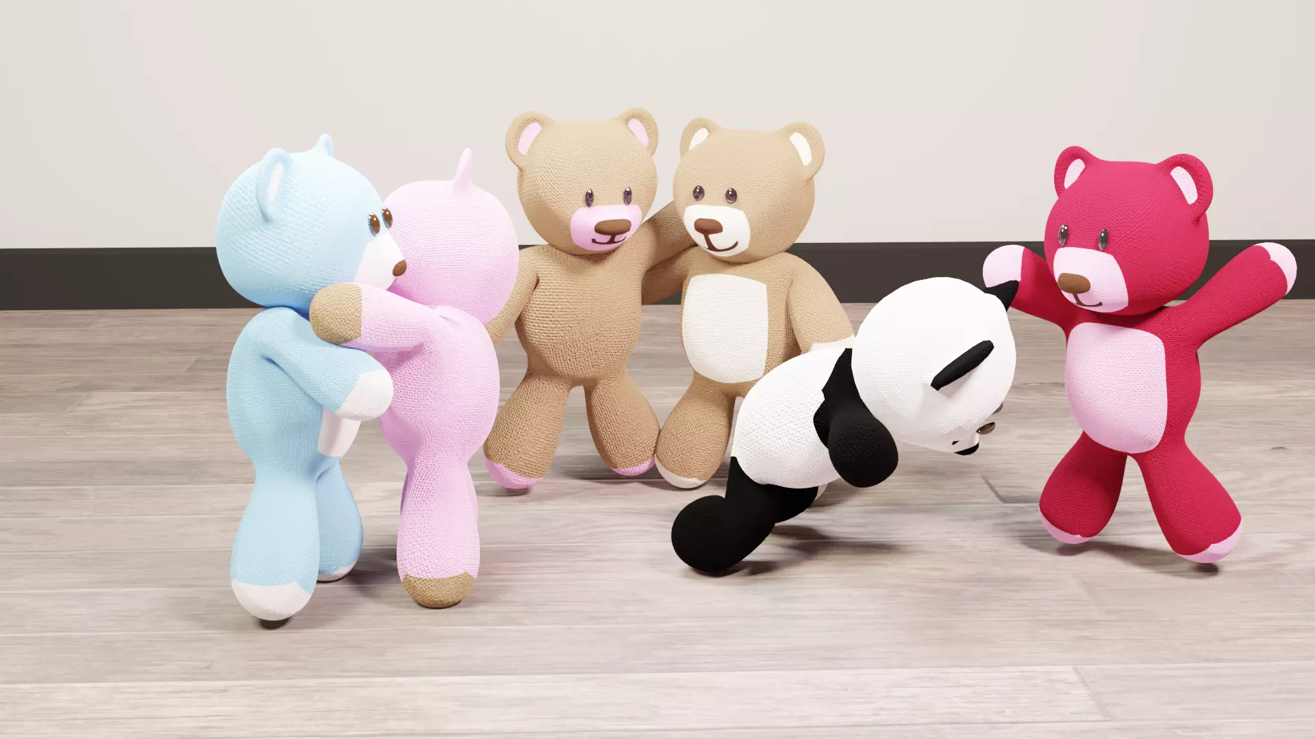 Teddy bears 3D model_0