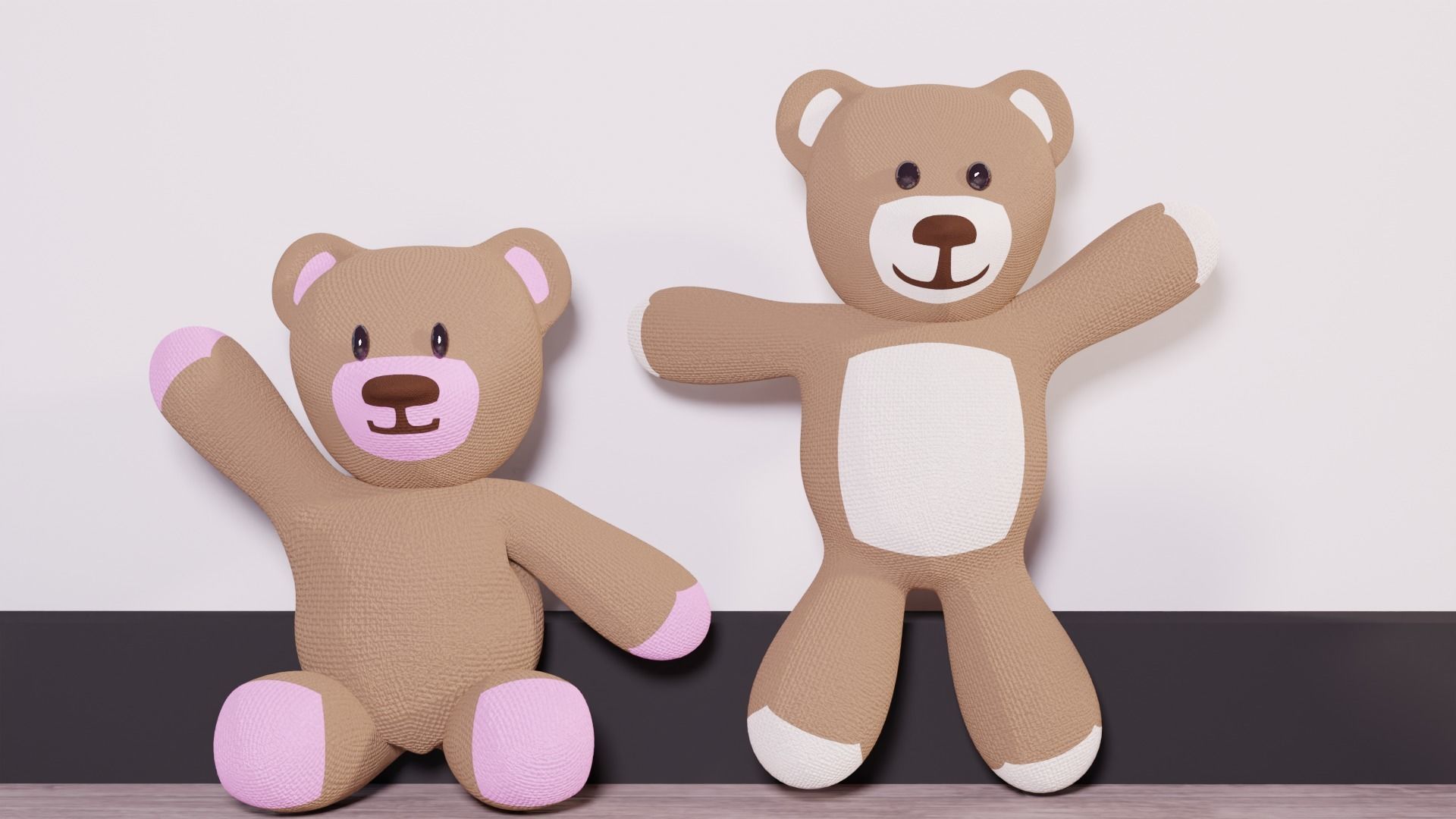 Teddy bears 3D model_6
