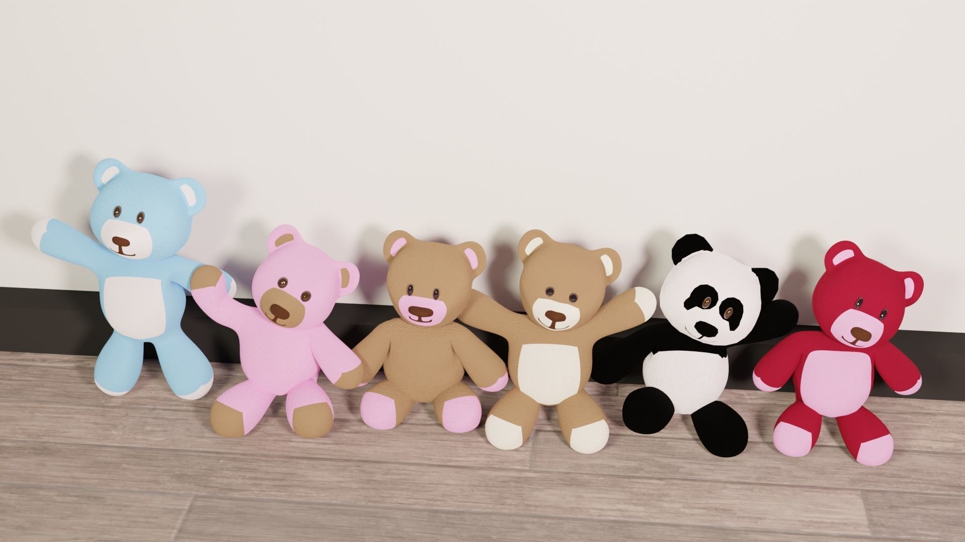 Teddy bears 3D model_1