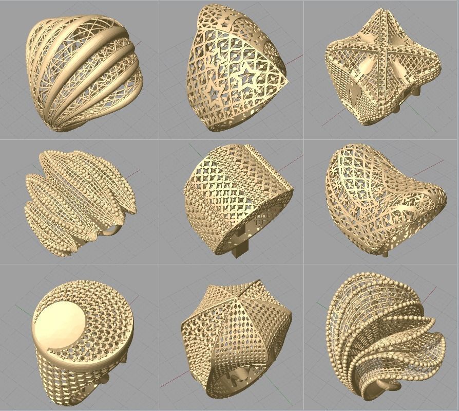 Fizyon Rings 47 - 100x Models 3D print model_10