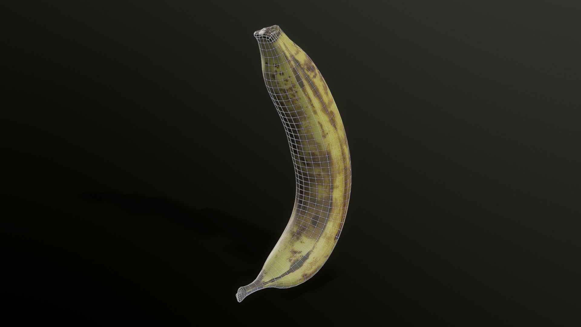 3D Scan Overripe Banana Low-poly 3D model_1
