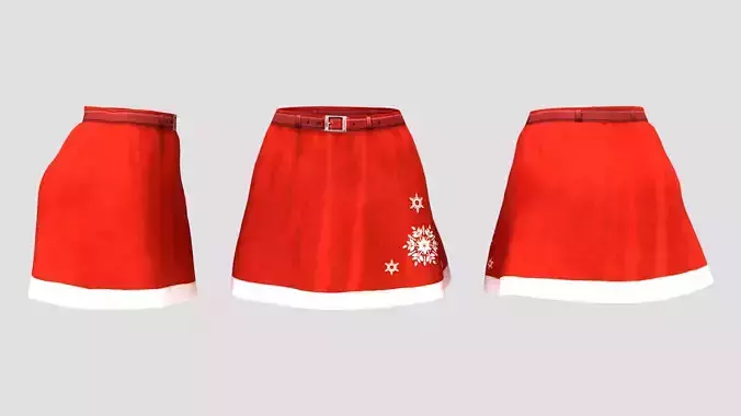 Christmas Flowy Mini Skirt