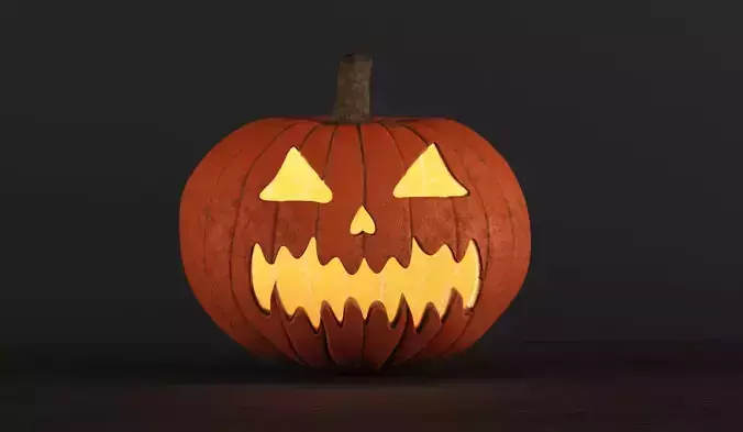Pumpkin halloween carved