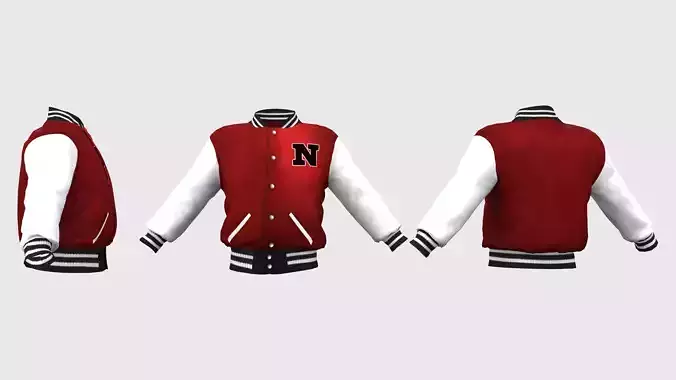 Varsity Letterman Jacket Closed Front