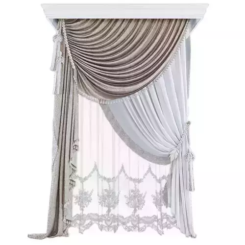 Curtains545 curtain Low-poly 3D model