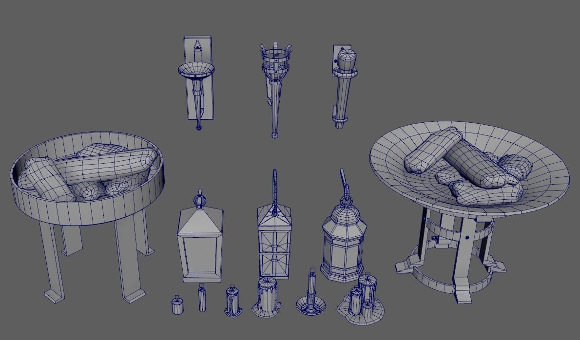 Dungeon Lights and Particles  Low-poly 3D model_5
