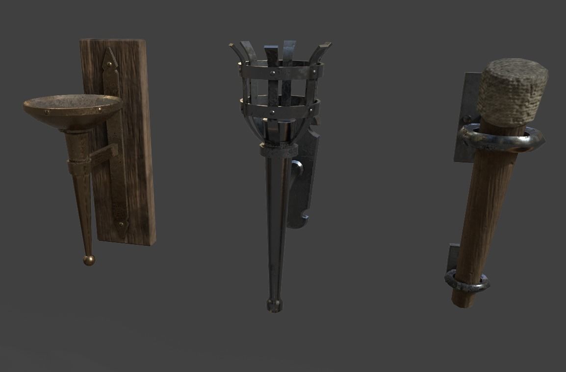 Dungeon Lights and Particles  Low-poly 3D model_4