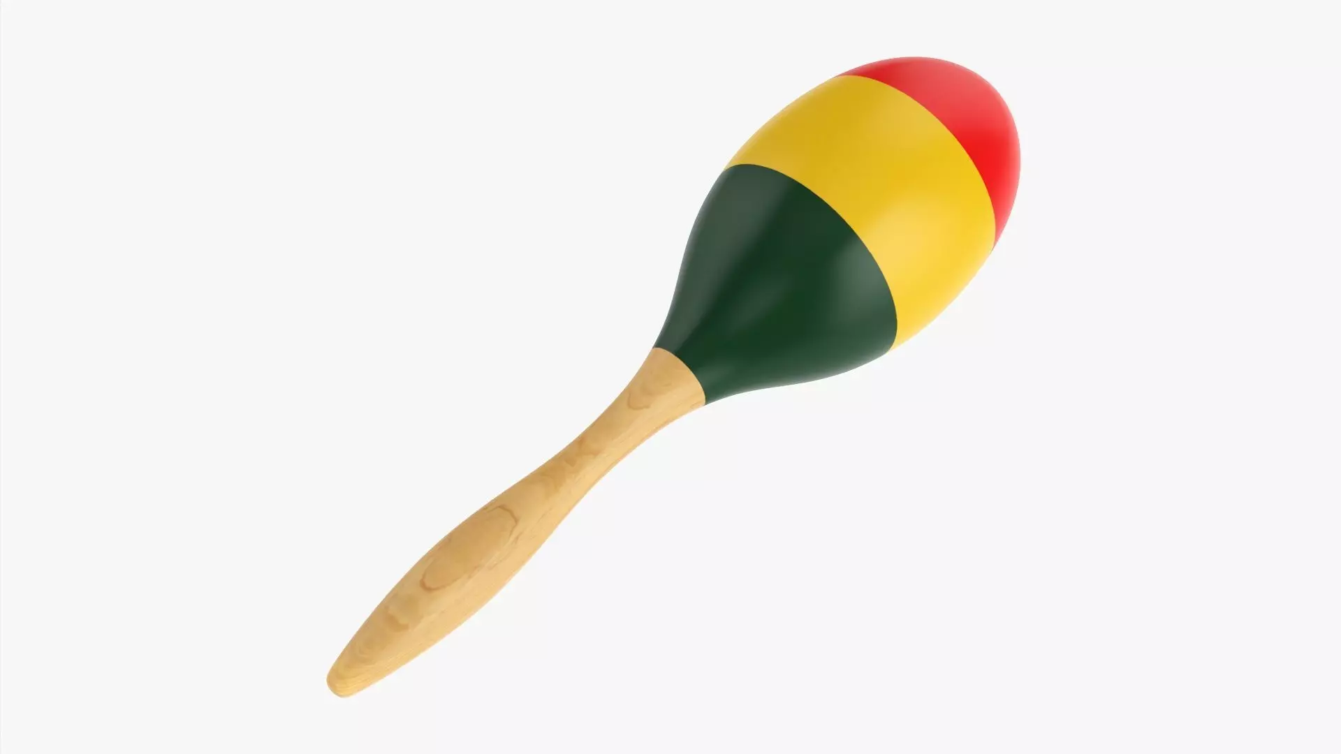 Maracas 02 colorful 3D model