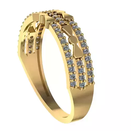butterfly tie gem Wedding Ring  3D print model