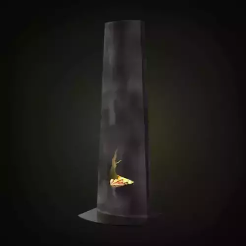 Modern Black Fireplace 3D model