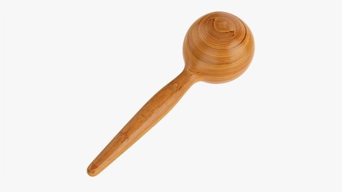Maracas 03 American wood 3D model