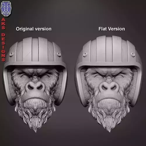 Biker gorilla 1 bas relief