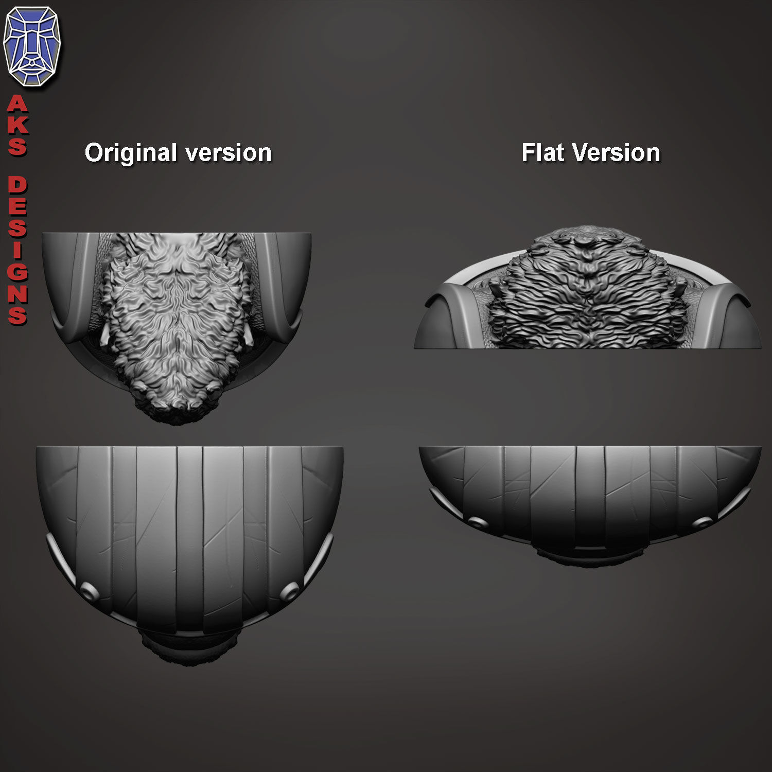 Biker gorilla 1 bas relief 3D print model_7