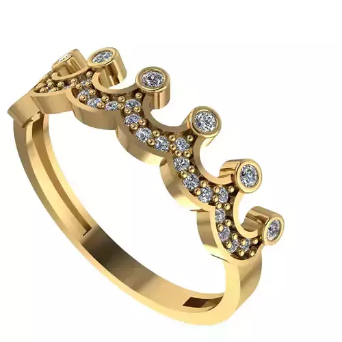 crown Wedding Ring  3D print model