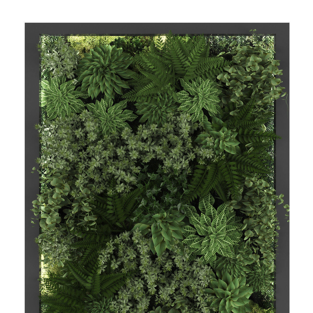 Vertical garden 156 Low-poly 3D model_1
