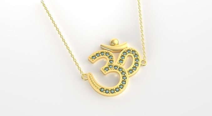 Om Diamond Pendant 3D print model