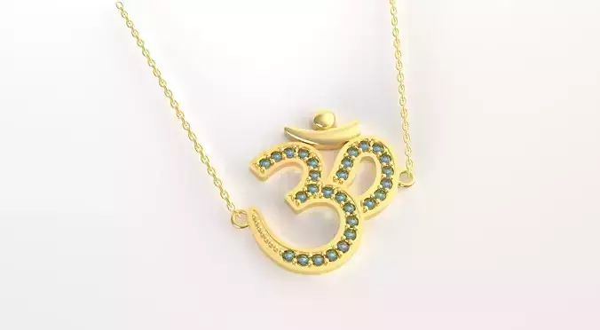 Om Diamond Pendant