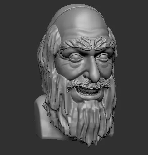 Laughing Old Man Bust 3D PRINT Free 3D print model